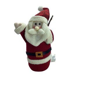 Vtg Atico Upright Santa Claus Stuffed Plush Christmas Tabletop Decor 9.75"